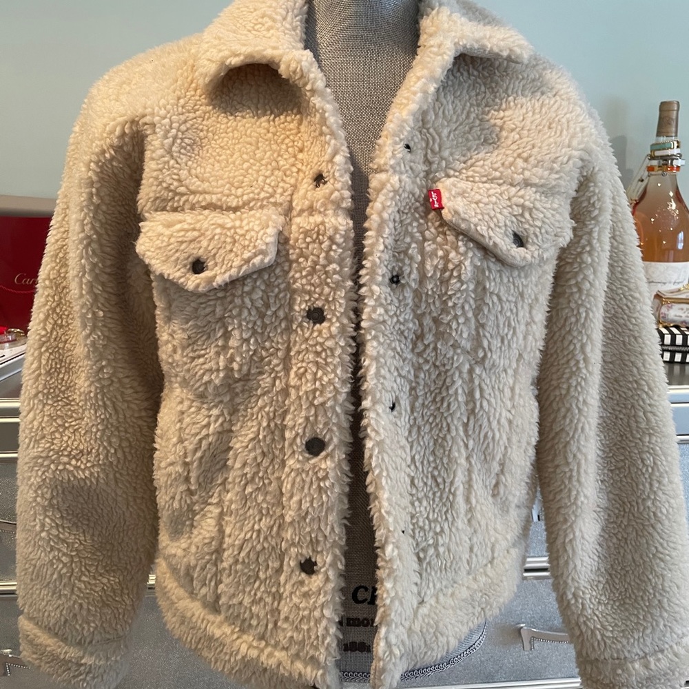 Levi fur bomber jacket